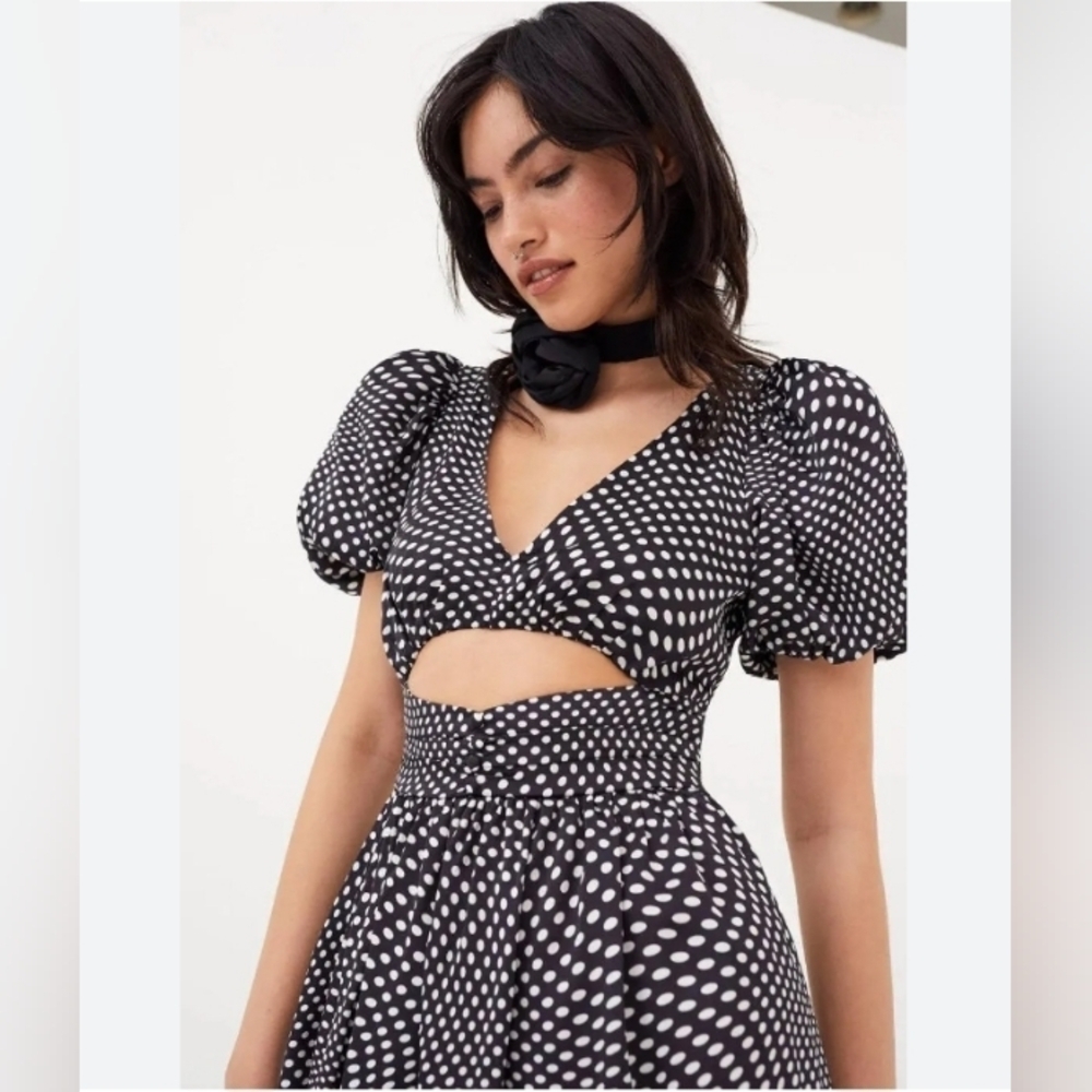 For Love & Lemons Anya puff sleeves mini dress
